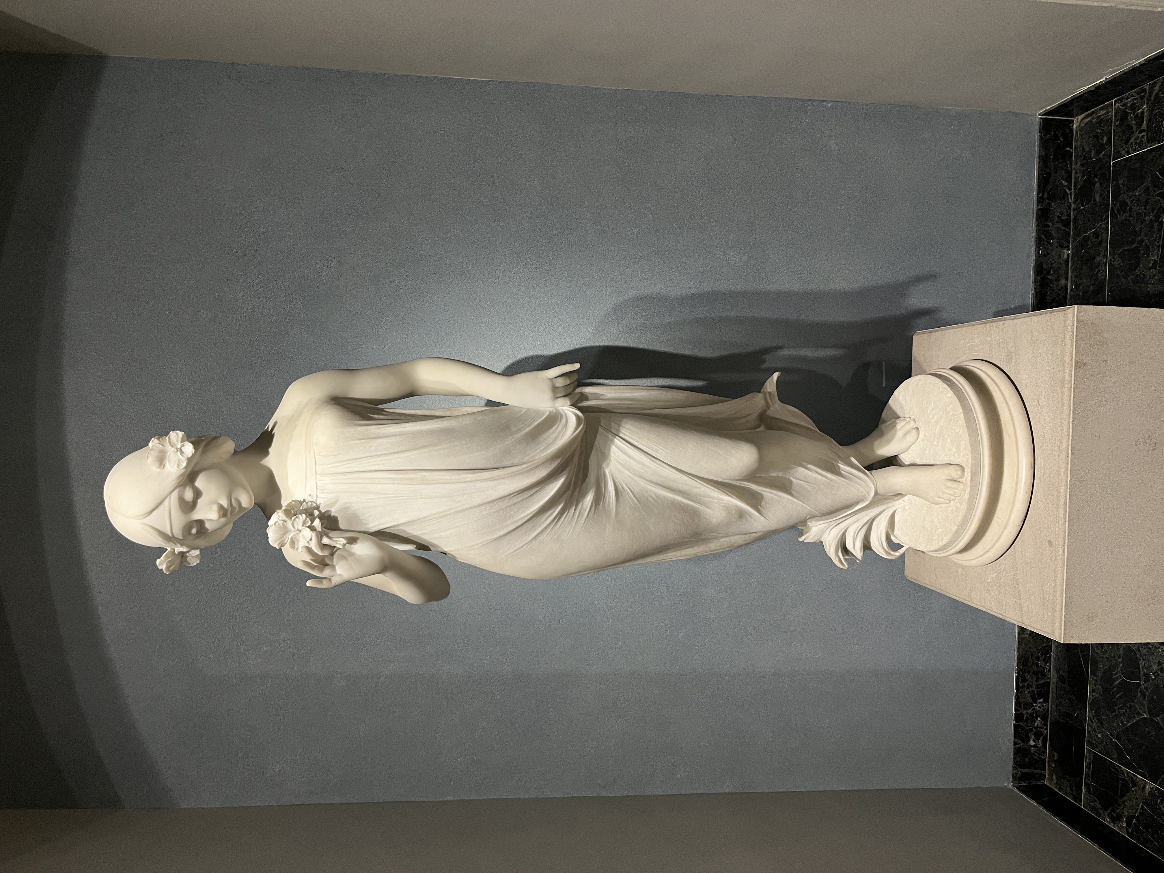Classical marble statue at the National Museum of Art